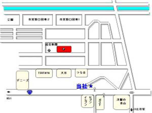 粉名口　駐車場　地図